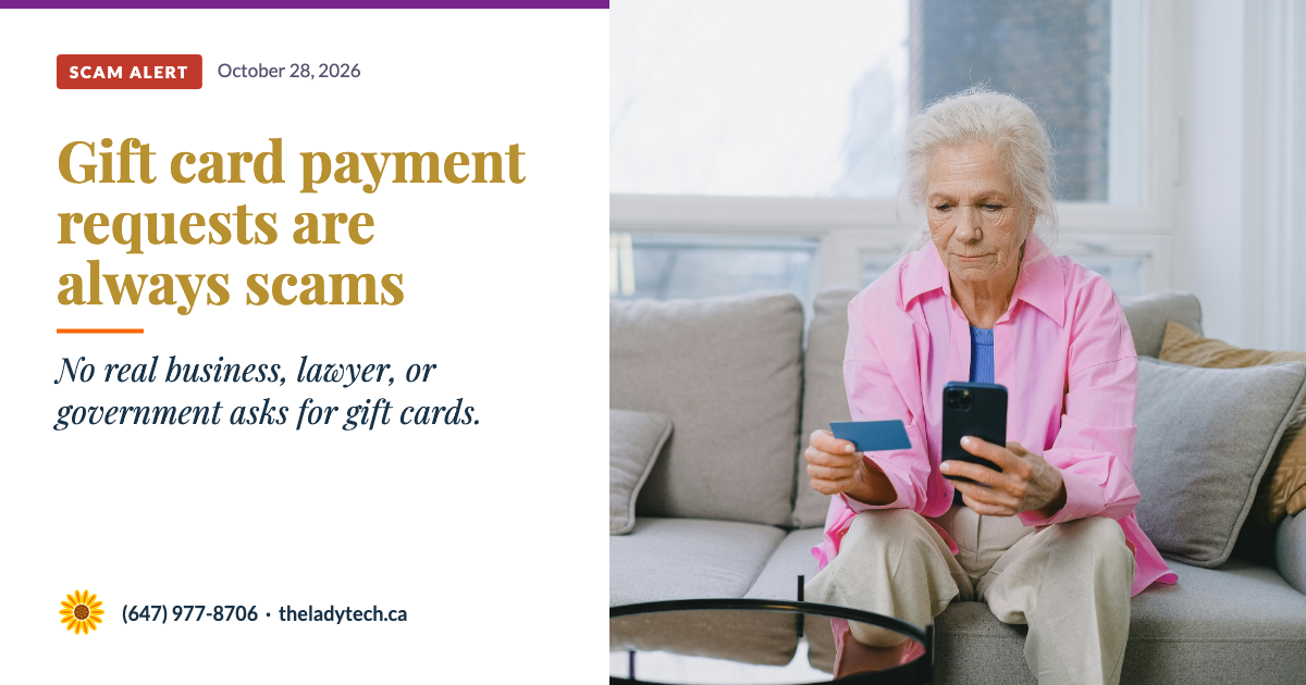 Gift Card Payment Requests Are Always Scams