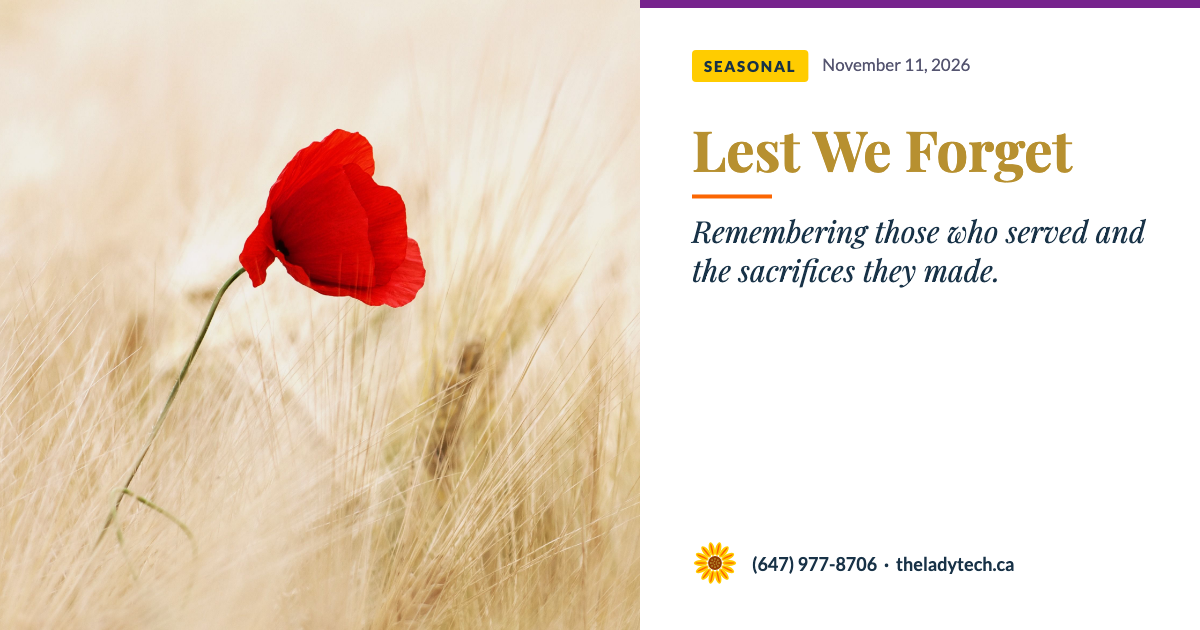 Lest We Forget