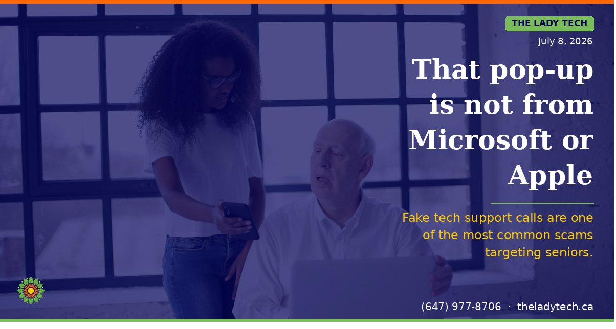 That Pop-Up Is Not From Microsoft or Apple